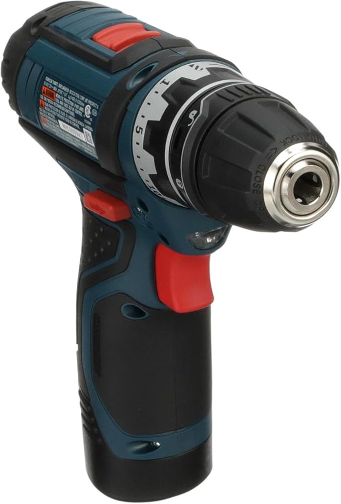 BOSCH 12V Max Cordless Power Drill Driver Kit with 5-In-1 Flexiclick System Multi-Head Drill Set with (2) 2 Ah Batteries (GSR12V-140FCB22)