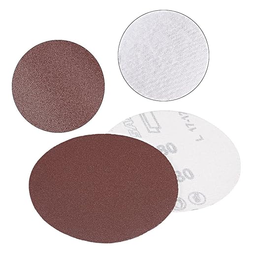 uxcell 25Pcs 4 Inch Hook and Loop Sanding Disc 180 Grits Flocking Sandpaper for Random Orbit Sander Brown