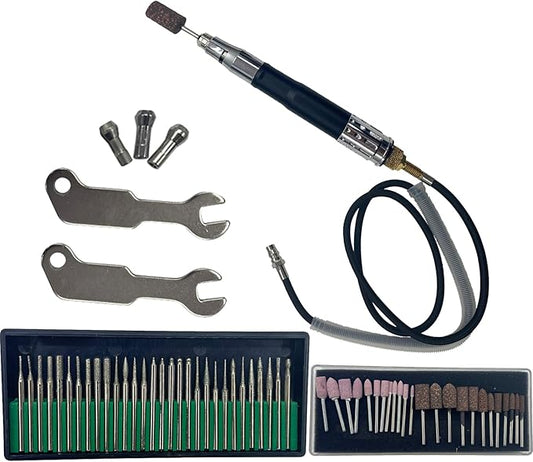Engraving Polishing Pen Sander Air Grinder Kit Pneumatic Tool Engraving Pencil for Grinding,Carving,Rust(70000PRM 90psi)