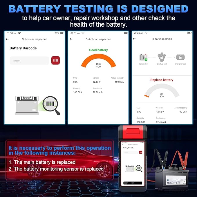 KINGBOLEN K6 PRO All Systems Bidirectional OBD2 Scanner Diagnostic Tool,Tire Pressure Programming,Battery Testing,Built-in Printer,26+ Reset,ECU Coding,FCA AutoAuth, CANFD/DoIP,2-Year Gratis Update