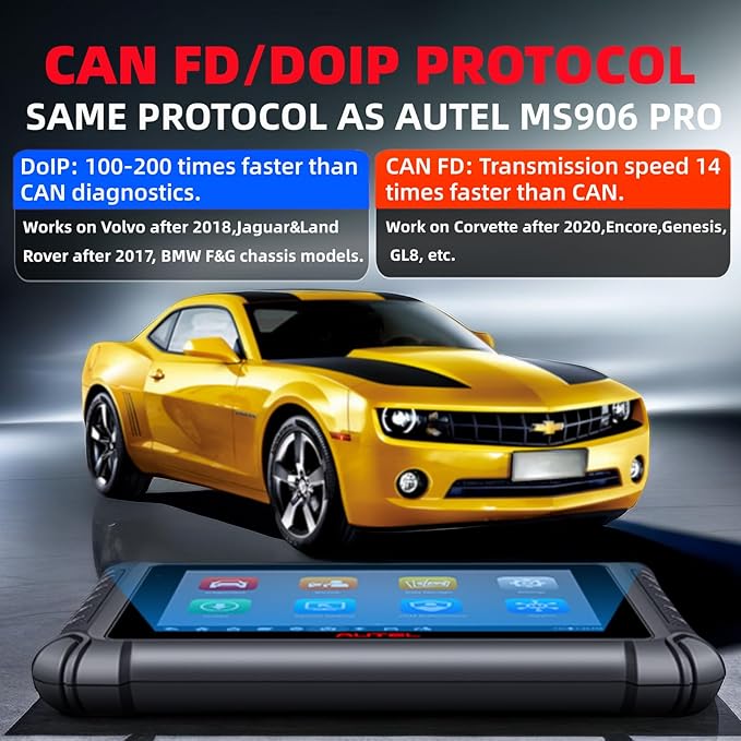 Autel Scanner Maxicheck MX900 OBD2 Scanner Tool Upgrade of MaxiCom MK808 PRO MX808S MK808 MK808BT DS808 MP808S 40 + Services bidirectional scan Tool All System Diagnostic 10000+ Vehicles DoIP CAN FD