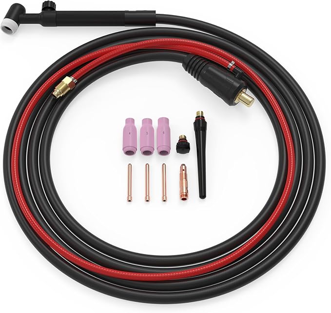 YESWELDER TIG Welding Torch WP-17V 13ft 150Amp Air Cooled Lift TIG Torch for YESWELDER MIG-205DS/MIG-250PRO Black Version MIG Welder/ARC-205DS Stick Welder