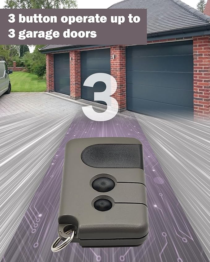 for Sears Craftsman Garage Door Opener Remote 139.53753 HBW2028 315MHz Liftmaster 371LM 373LM Chamberlain 950CD 953CD with Purple Learn Button (Mini Version)