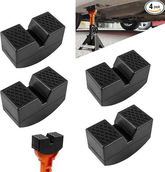 Donext Jack Pad Adapter for Jack Stands 3 Ton Rubber Frame Rail Protector Jack Pad Adapter 4 Pack