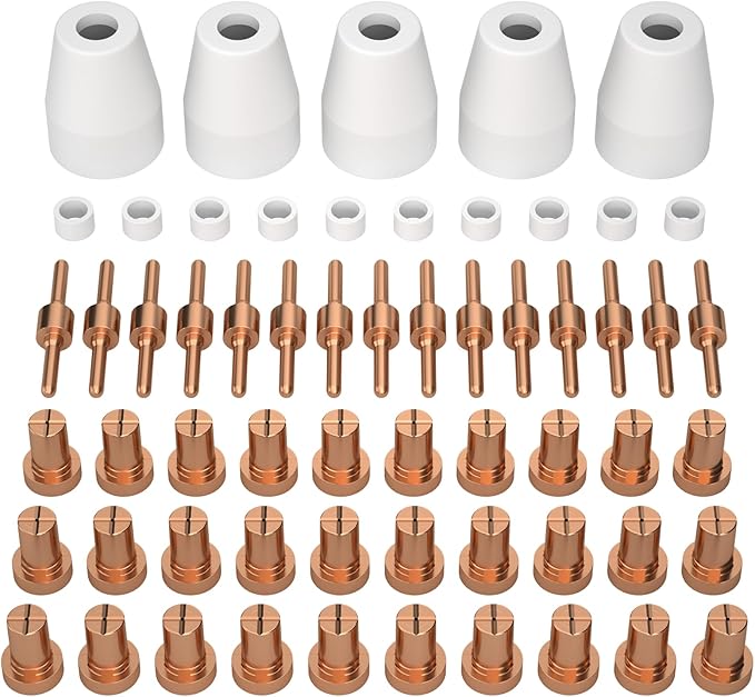 ARCCAPTAIN 60PCS PT31 Plasma Cutting Consumables Fit CUT-45 CUT-50 CT-312 with Plasma Cutter Torch PT-31 JG-40 LG-40