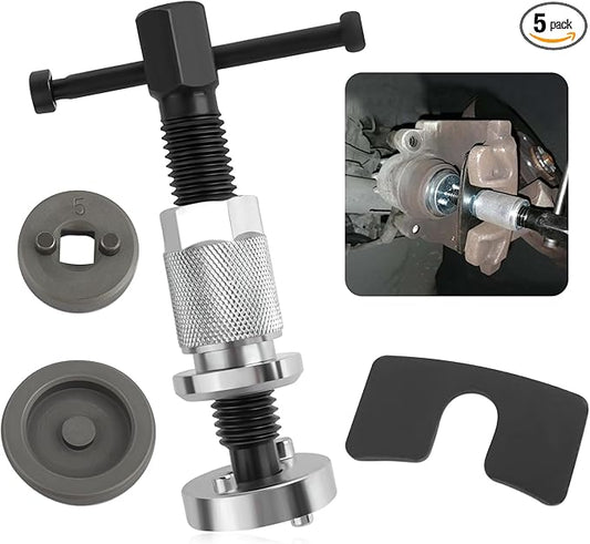 5PCS Brake Caliper Compression Tool Set,Chrome-Plated Steel Brake Caliper Tool for Replacing Brake Pads,Universal Caliper Piston Compressor Tool Car Accessories for Car SUV Truck