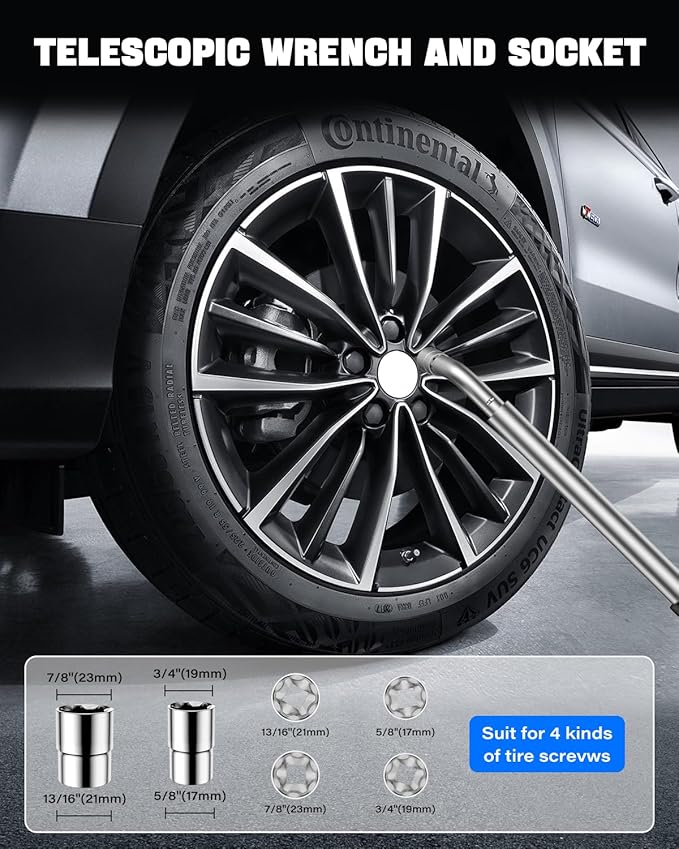 Car Jack Kit Scissor Lift Jack for Car 2 Ton (4409 lbs) Universal Jack Emergency Kit with Lug Wrench Tire Changing Kit for Car SUV