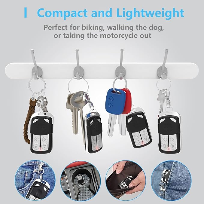 Garage Door Opener Remote, Compatible with Liftmaster Chamberlain Craftsman Opener with Purple Yellow Red Orange Green Learn Button, Universal for 893MAX 893LM 891LM 890MAX, Keychain Type