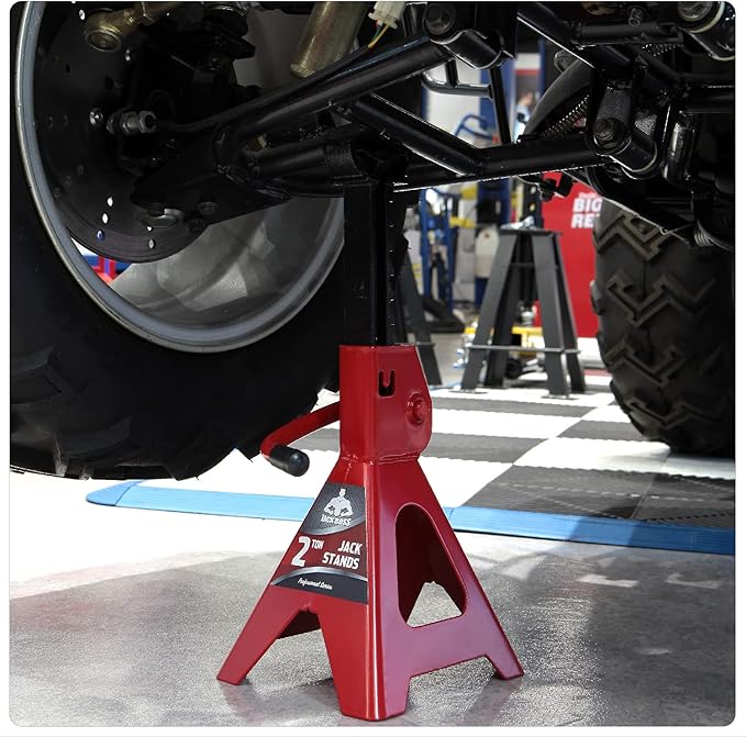 Jack Stands 2 Ton (4,400 LBs) Lifting Car Stand, Fit Use for Cars Automotive Small Vehicles, Red, 2 Pack