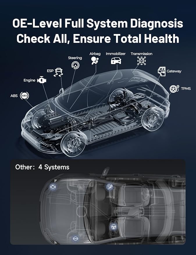 TOPDON TopScan Lite OBD2 Scanner Bluetooth, Bi-Directional Scanner Wireless All System Diagnostic Tool for iOS & Android, FCA AutoAuth, 8+ Hot Reset, Repair Guides, Car Code Reader, Performance Test
