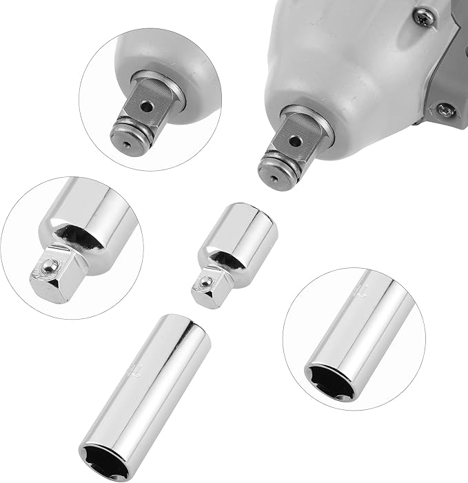 Bates- Impact Socket Adapter and Reducer Set, 4 pcs, Impact Socket Adapter Set, Impact Adapter Set, Socket Adapter Set, 1/2 to 3/8 Socket Adapter, 3/8 to 1/2 Socket Adapter, 3/8 to 1/4 Socket Adapter