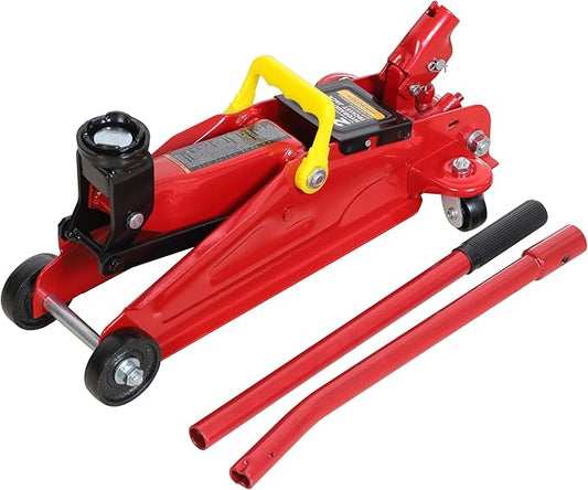 BIG RED Hydraulic Trolley Service Lift Jack/Portable Floor Jack with Special Slow Release and Blow Mold Carrying Storage Case : 2 Ton (4,000 lb) Capacity, Red,T82012GS