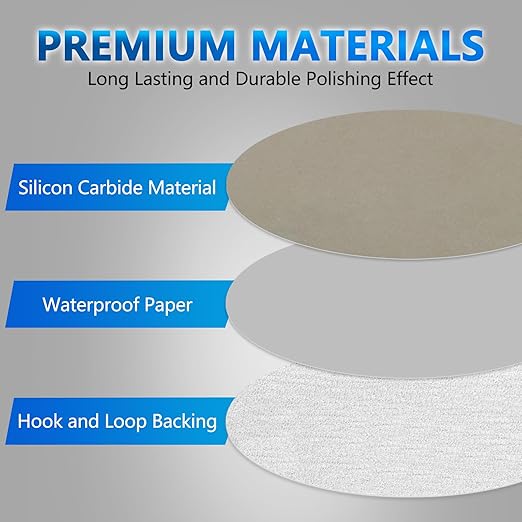 3000 Grit 5 Inch Sanding Discs, VIBRATITE 70 Pieces Hook and Loop Wet Dry Sandpaper Round Sand Paper Pads for Orbital Sander Grinding Polishing Finishing