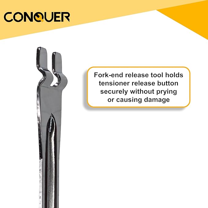 CONQUER Automatic Slack Adjuster Tools, 5/16" Brake Adjustment Tool Ratcheting Wrench Air Brake System Adjustment Wrench Tools Set for Semi Truck Big Truck Trailers(2-Piece)