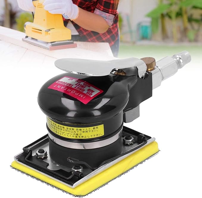 Professional Air Palm Sander, Air Sander Pneumatic Polisher Manual Polishing Grinding Machine Handheld Sandpaper Machine