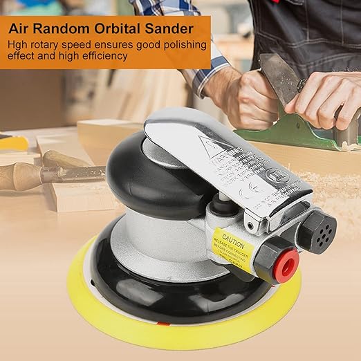 Air Sander, Air Sander AT-780 5inch/4inch Air Random Orbital Sander Round Polisher Pneumatic Hand Sanding Tool for Surface, Random Orbit Sanders (4 Inches)