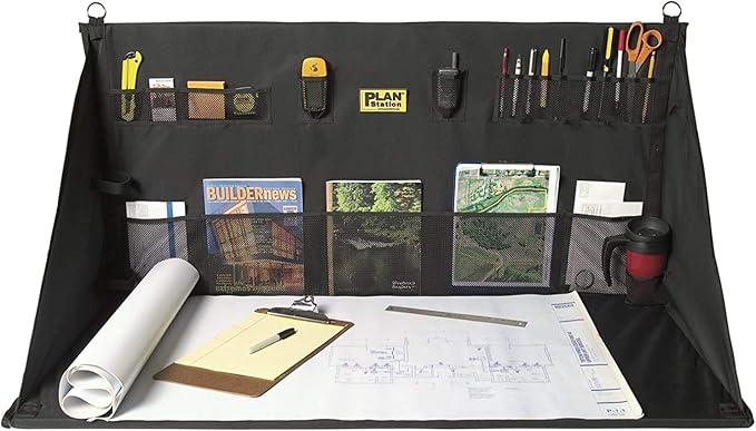 PRO WS3800 Portable Standing Desk, Workbench, Station, Storage for Jobsite, Garage, Office, Shop, Hanging Work Surface, Black
