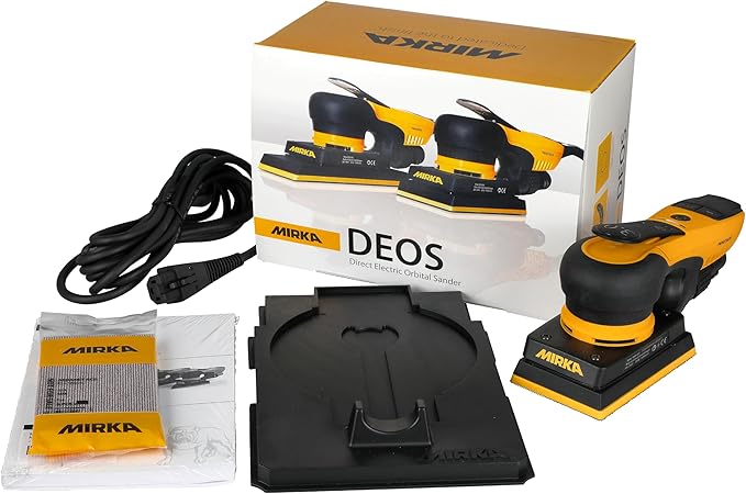 Mirka DEOS Direct Electric Orbital Sander Tool 353XCV / 3 inch x 5 inch / 3mm orbit/Dust-free Sanding / MID3530201US
