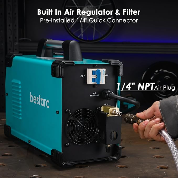 Plasma Cutter, Pilot Arc BTC650DP 7th Generation 65Amps With [Air Sensor Technology] Dual Voltage 110/220V Digital Plasma Cutting Machine (BTC650DP 7GEN 110/220V)