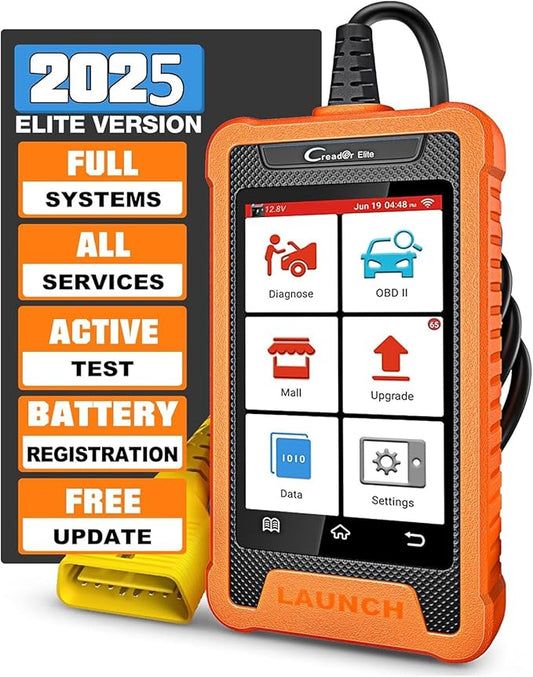 LAUNCH Creader Elite Bi-Directional OBD2 Scanner for Toyota Lexus, 2025 Full System Diagnostic Scan Tool, All Reset Service Code Reader, ECU Coding, Battery Registration,AUTO VIN,Lifetime Fr-ee Update