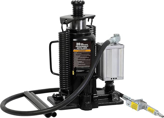 BIG RED Torin Pneumatic Air Hydraulic Car Bottle Jack for Auto Repair and House Lift, 20 Ton (40,000 LBs) - Black