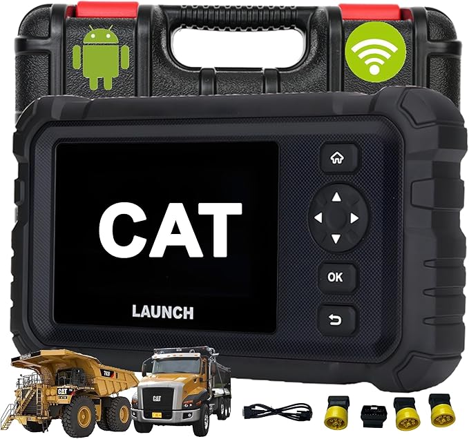 Launch Scanner CAT Caterpillar Industrial Truck Construction Machinery Diesel Generator Set Vessel Diagnostic Scan Tool, Actuation Test,Coding,Special Functions, Full System Diagnosis