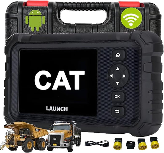 Launch Scanner CAT Caterpillar Industrial Truck Construction Machinery Diesel Generator Set Vessel Diagnostic Scan Tool, Actuation Test,Coding,Special Functions, Full System Diagnosis