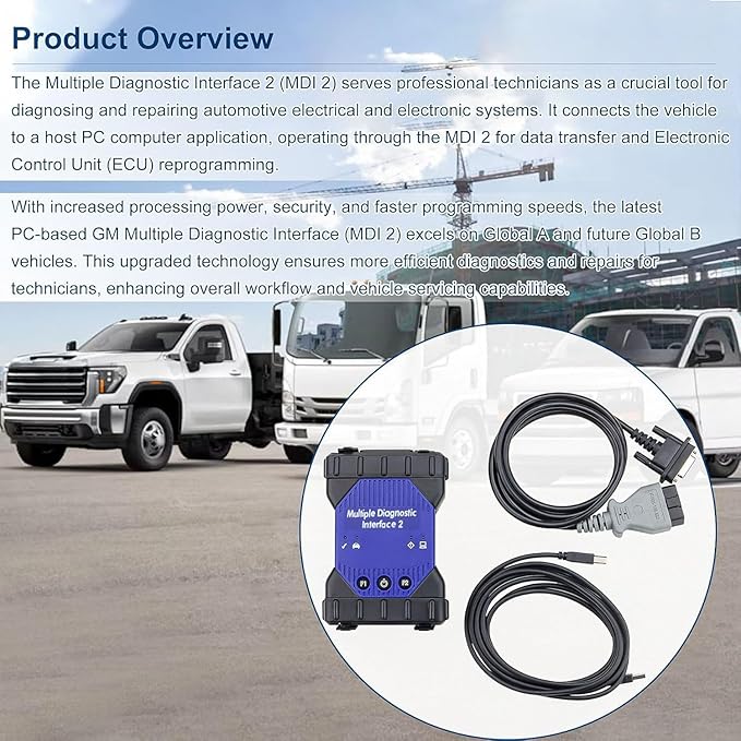 MDI2 Multiple Diagnostic Interface Scanner EL-52100-AM GM Multiple Diagnostic Interface 2 Kit WiFi Version with OBD2 USB 2.0 for DLC Cable Plug