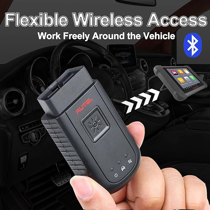 Autel MaxiVCI V100 Bluetooth Vehicle Communication Interface OBD Scanner Comprehensive Diagnostics Work with MS906BT, MK906BT, MS906TS, MK908, MS908, MS908S Pro, MS908 Pro, MK908P, MaxiSYS Elite