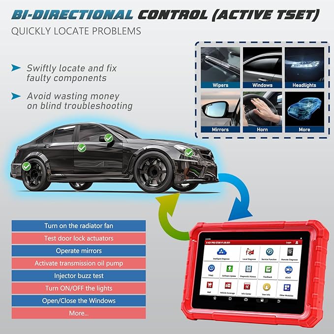 LAUNCH X431 PRO Star [2025 Lastest Version] Bi-Directional Diagnostic Scanner, 37+ Services, ECU Coding, Full System OBD2 Scan Tool with CANFD, DoIP, FCA AutoAuth, Quick Guided, 2 Years Free Update