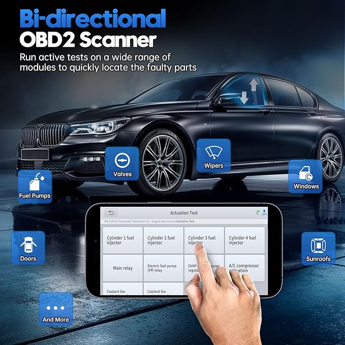 Wireless OBD2 Scanner for Android & iPhone, XTOOL Anyscan A30M 2025 Bidirectional Scan Tool with Free Updates, All System, 21 Resets, ABS Bleed, Oil Reset, Crank Sensor Relearn, Upgraded Ver. of A30