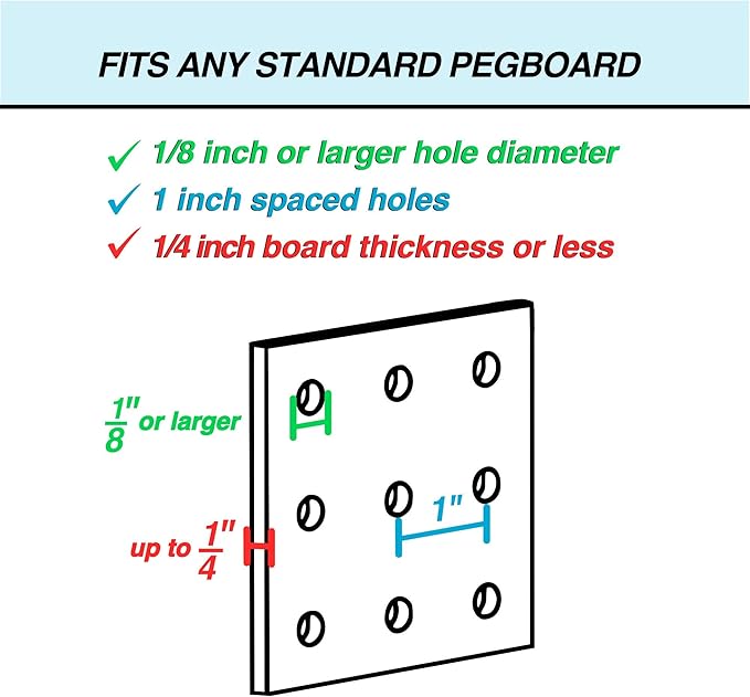 Pegboard Bins – 9 Pack Clear Extra Large - Hooks to Any Peg Board - Organize Hardware, Accessories, Attachments, Workbench, Garage Storage, Craft Room, Tool Shed, Hobby Supplies, Parts