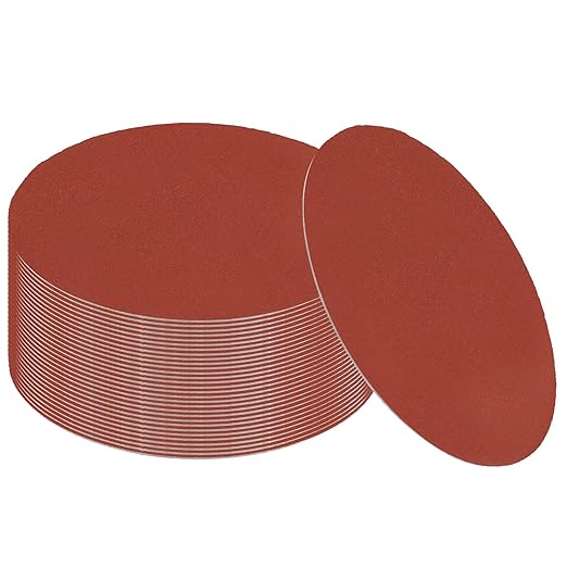 Biaungdo 30 Pcs 7-Inch Sandpapers Sand Discs Hook and Loop Grinding Polishing for Random Orbit Sander,150 Grit