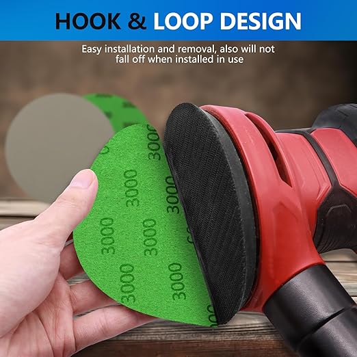 3000 Grit 5 Inch Sanding Discs, VIBRATITE 70 Pieces Hook and Loop Wet Dry Sandpaper Round Sand Paper Pads for Orbital Sander Grinding Polishing Finishing