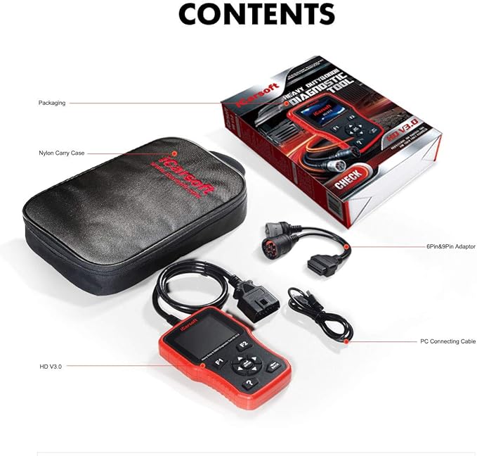 iCarsoft HD V3.0 Heavy Duty Diesel Truck Diagnostic Scanner Tool Code Reader