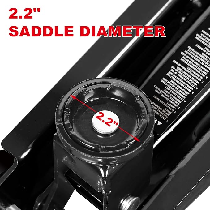 Floor Jack 1.5 Ton (3,000 LBs) Hydraulic Car Jack, Lifting Range from 5.1 Inch to 12.6 Inch, Fits Sedans Automotive Black