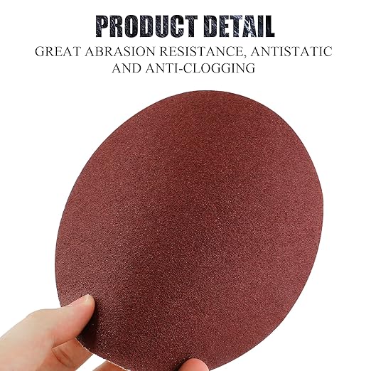 Biaungdo 30 Pcs 7-Inch Sandpapers Sand Discs Hook and Loop Grinding Polishing for Random Orbit Sander,100 Grit