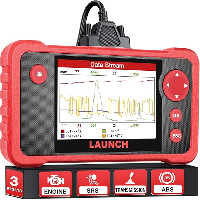 LAUNCH CRP123 V2.0 Elite OBD2 Scanner, 2025 New Engine/ABS/SRS/Transmission Car Diagnostic Tool With Oil Reset/Throttle Adaption/SAS Relearn , Check Engine Code Reader, Lifetime Free Update Scan Tool
