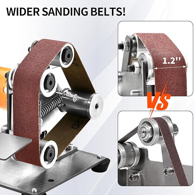 SI FANG Premium Sanding Belts Set 13 x 1.2inch /330x30mm, Suitable for Mini Electric Belt Sander Cutter Edges Sharpener, 120 320 600 800 1000 Assorted Grits Aluminum Oxide Sanding Belt (20Pcs)