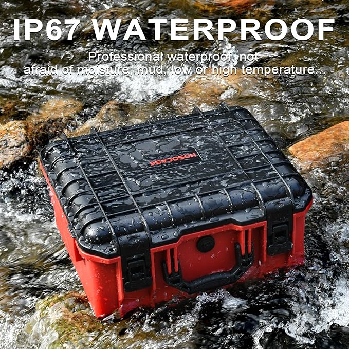 Air Compressor Case for Milwaukee Inflator: Waterproof Hard Case for Milwaukee M18 Cordless Tire Inflator 2848-20, Air Pump Storage Box for Milwaukee Tool | 3.0 to 12.0Ah Battery | Charger (Case Only)