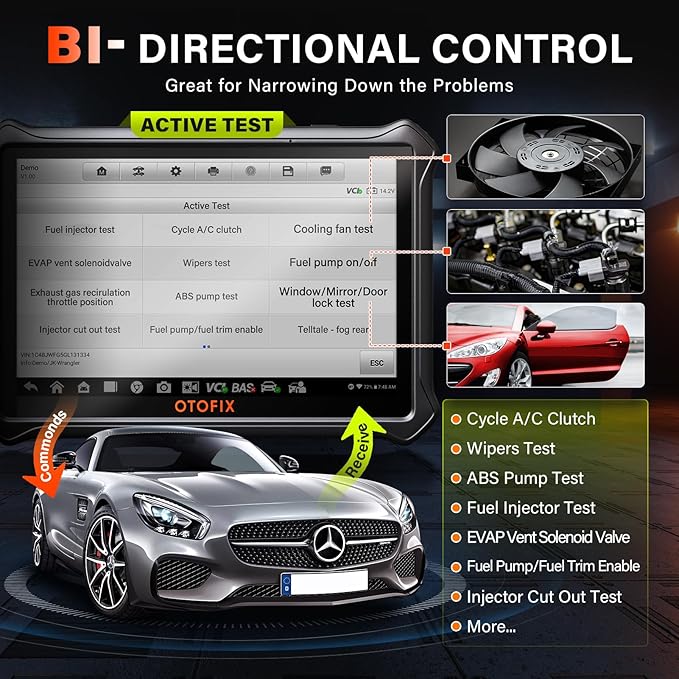 OTOFIX D1 Automotive Diagnostic Tool[ 2-Year Free Update],2025 Bi-Directional Scan Tool,ECU Coding,40+ Resets,FCA AutoAuth, All Systems Diagnosis,CAN FD & DoIP,Upgraded of D1 Lite