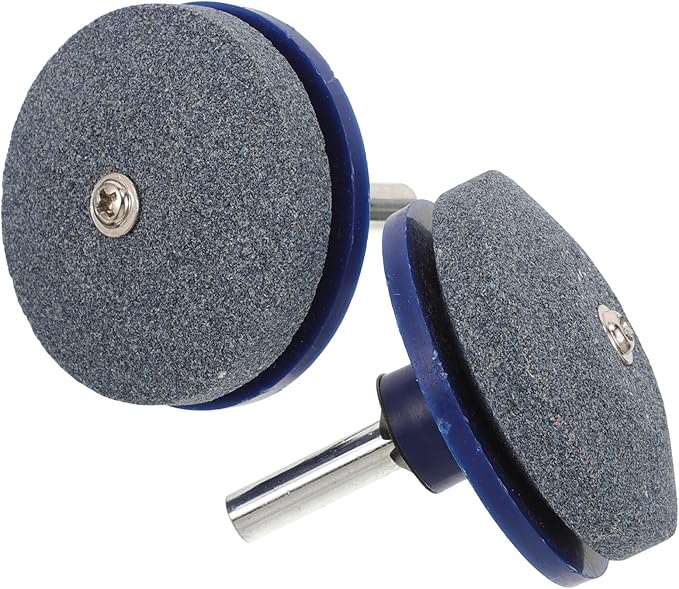 Cabilock 2pcs Wheel Stone Lawn Mower Blade Sharpening Stone Circular Sharpener Tool Industrial Grinding Tool Grinding Sharpener Round Sander Grinding Wheel Sharpen The Knife