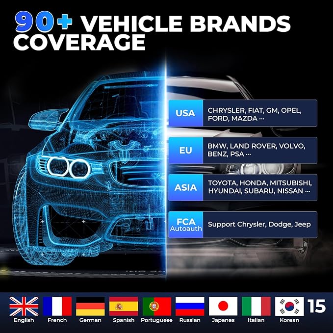 OBD2 Scanner Diagnostic Tool TOPDON ArtiDiag 600Pro, Code Reader All Systems Scan Tool with 9 Essential Maintenance Functions, Car Scanner with Andriod iOS, Upgraded Version of AD600S/AD500