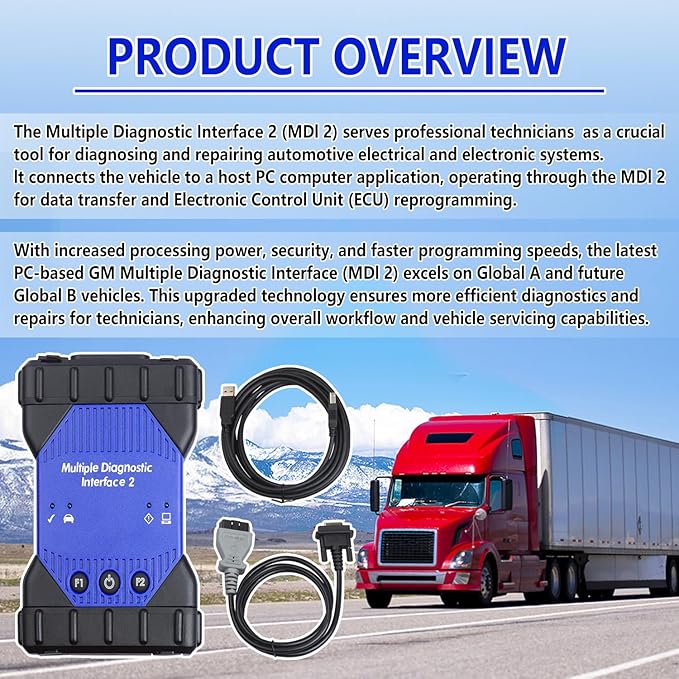 MDI2 Multiple Diagnostic Interface Scanner EL-52100-AM GM Multiple Diagnostic Interface 2 Kit WiFi Version with OBD2 USB 2.0 for DLC Cable Plug