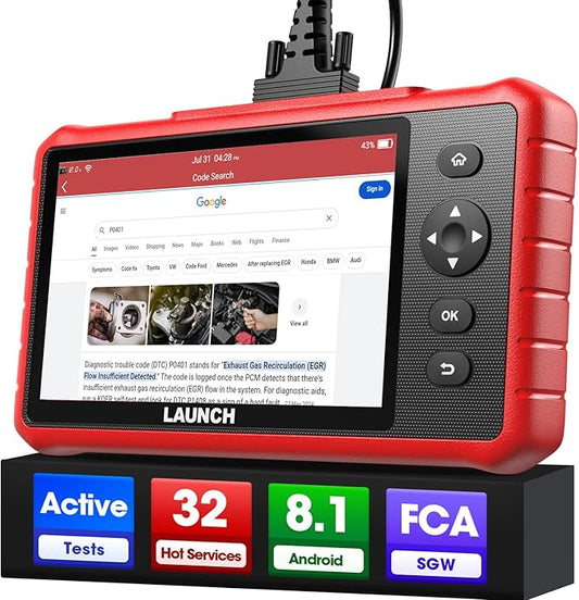 LAUNCH CRP919X Lite Bidirectional Scan Tool, 2025 New FCA SGW AutoAuth, 32 Reset Services, All System Diagnostic Scanner, Injector Coding, Auto VIN OBD2 Scanner Diagnostic Tool with 2-Year Updates