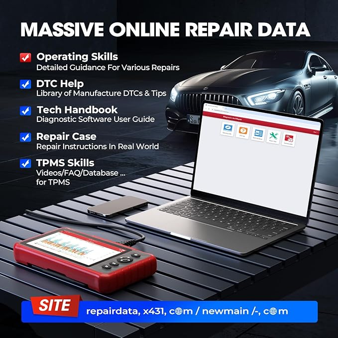 LAUNCH CRP919X Lite Bidirectional Scan Tool, 2025 New FCA SGW AutoAuth, 32 Reset Services, All System Diagnostic Scanner, Injector Coding, Auto VIN OBD2 Scanner Diagnostic Tool with 2-Year Updates
