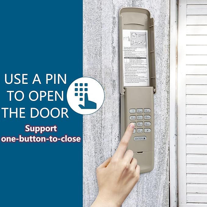 Garage Door Opener Keypad Compatible with Chamberlain LiftMaster Craftsman Garage Door Openers, Replaces 877MAX 878MAX G940EV-P2 66LM 377LM 977LM 877LM, Wireless Keyless Entry Outside Keypad Universal