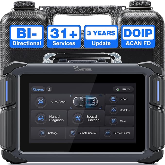 VDIAGTOOL Bidirectional Scan Tool VD70 Lite, 2025 Scanner for Car, OBD2 Scanner Diagnostic Tool, Full System Scan, 31+ Resets, CAN FD & DoIP