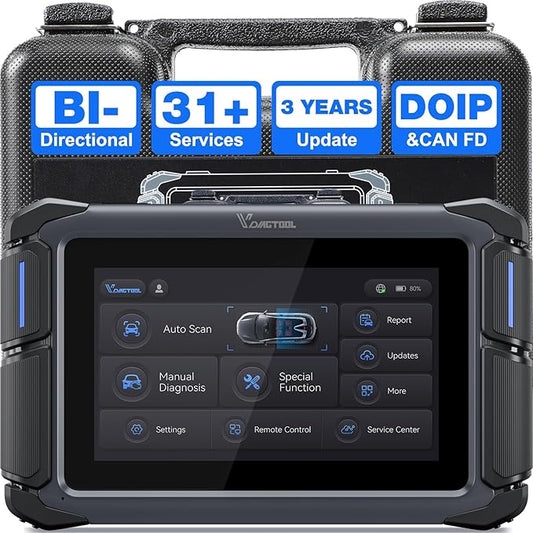 VDIAGTOOL Bidirectional Scan Tool VD70 Lite, 2025 Scanner for Car, OBD2 Scanner Diagnostic Tool, Full System Scan, 31+ Resets, CAN FD & DoIP