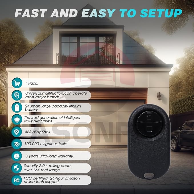 374UT Universal Liftmaster Garage Door Opener Remote (1Pack) 3-Years-Warranty